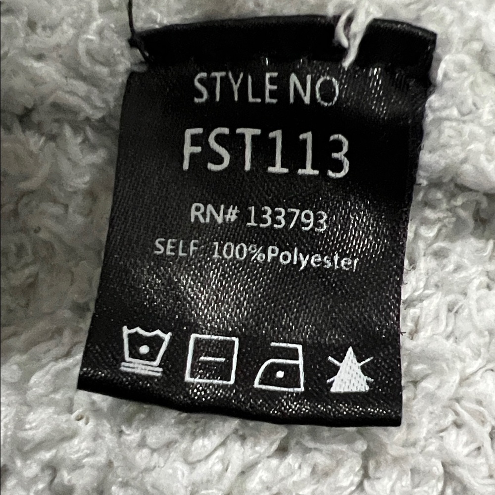 POL Plush Crewneck Sweater in Light Gray with Pink, Yellow & Sage Stripes - Picture 6 of 6